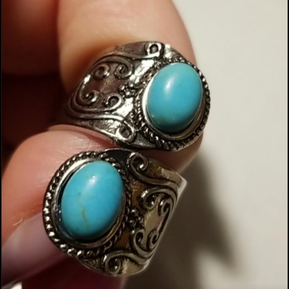 Vintage Bohemian Open Adjustable Ring Inlaid Gemstone For Women Fine Jewelry - Picture 6 of 16